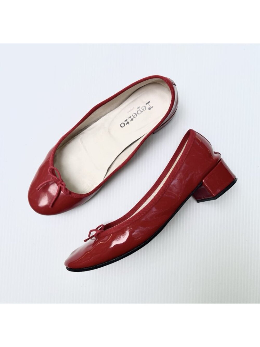 Repetto Red Leather Ballet Flats - Picture 3 of 5